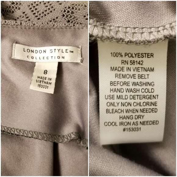 LONDON STYLE COLLECTION💋 3/4 Sleeve Overlay Dress - Picture 5 of 7